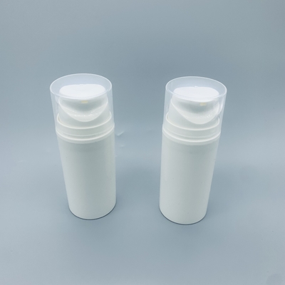Распределение косметик бутылки PP белой пластиковой прессы безвоздушное