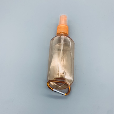 Пластиковое пустое перемещение брызг ЛЮБИМЦА бутылки дезинфицирующего средства руки 60ml с Carabiner